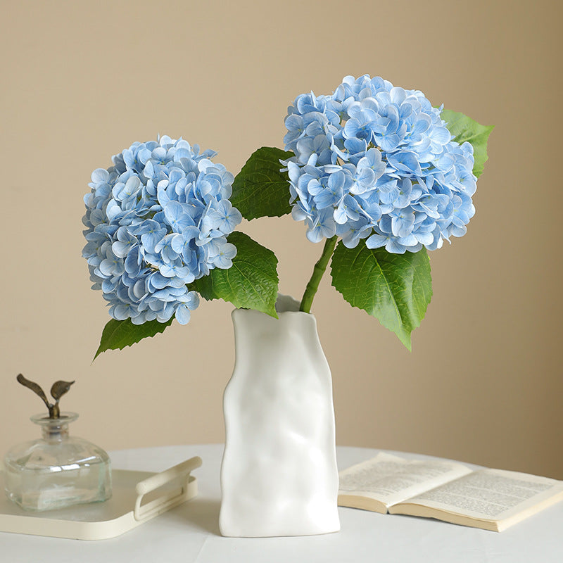 51 cm Hortensias artificiels à toucher réaliste avec tiges – Pour décoration intérieure, bouquets de mariage, centres de table et vases