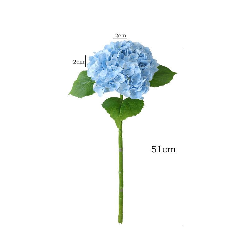 51 cm Hortensias artificiels à toucher réaliste avec tiges – Pour décoration intérieure, bouquets de mariage, centres de table et vases