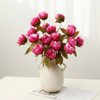 Bouquet de pivoines artificielles en soie, 4 fleurs, 73 cm, décoration élégante pour mariage, intérieur et extérieur