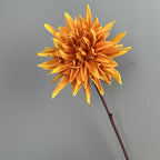 Fleur artificielle en PU, tige unique chrysanthème, 62 cm de haut, tête de 20 cm, décoration intérieure élégante, mariage & maison