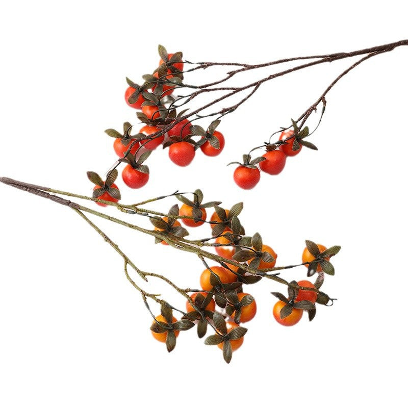 Branche artificielle de mini kakis, 14 fleurs en mousse, 70 cm, décoration d'intérieur, mariage, événements