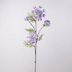 Branche unique de fleurs artificielles pissenlit et perles de neige, 96 cm, tissu soyeux, idéal pour mariages et décoration intérieure