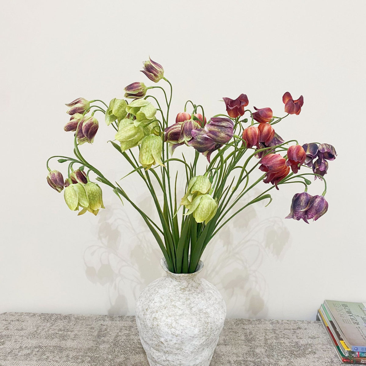 Fausse fleur de fritillaire, bouquet de 5 fleurs, 70 cm, idéal pour mariages et décoration intérieure