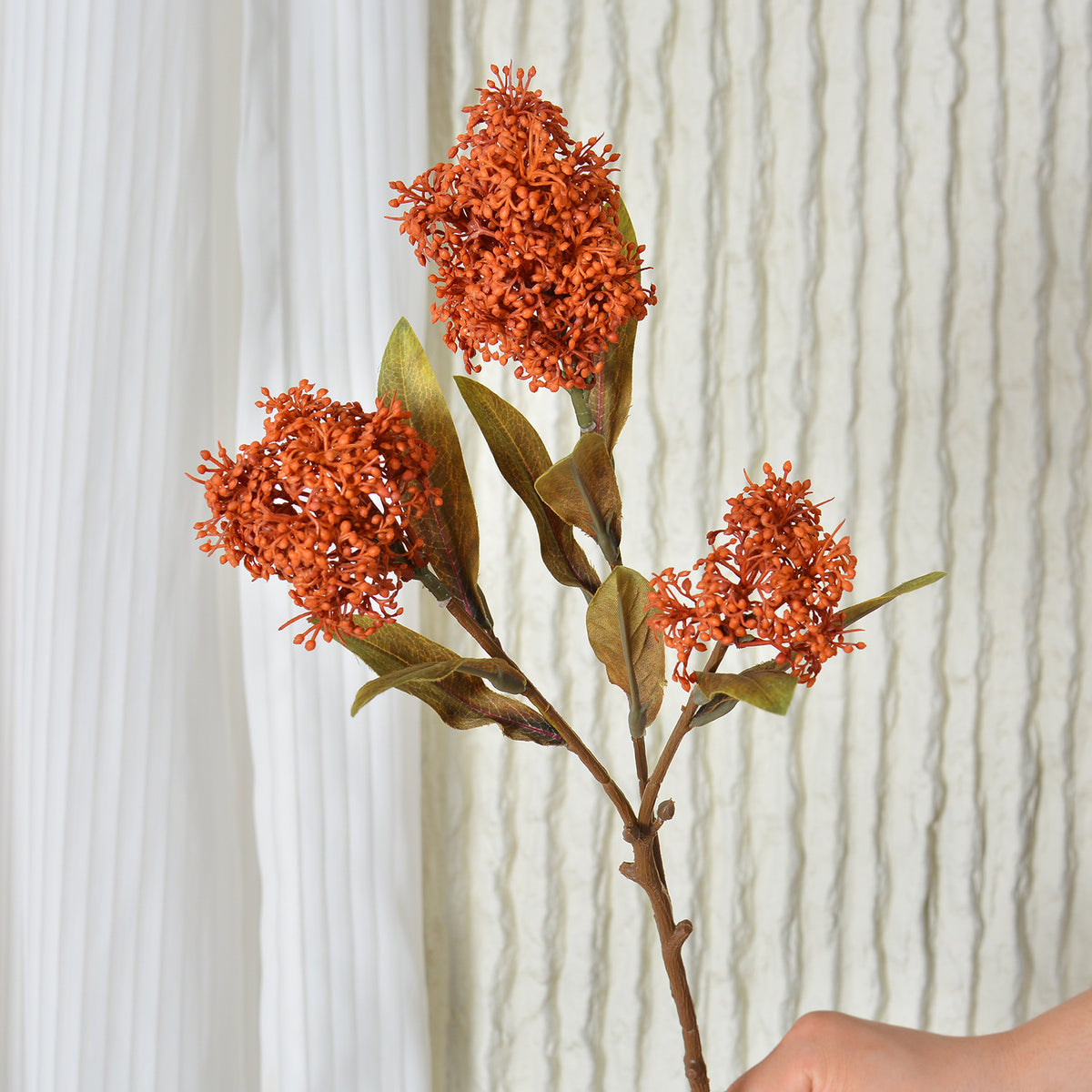 Tige unique d'arum antique en plastique, 3 fleurs, 58 cm, décoration int/ext pour mariage, commerce, maison