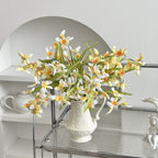 Fleur artificielle orchidée Cymbidium, tige unique, 50 cm, décoration intérieure élégante