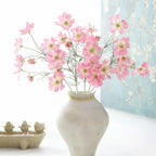 Fleurs artificielles Cosmos, bouquet de 6 tiges en soie polyester, 60 cm, décoration intérieure élégante
