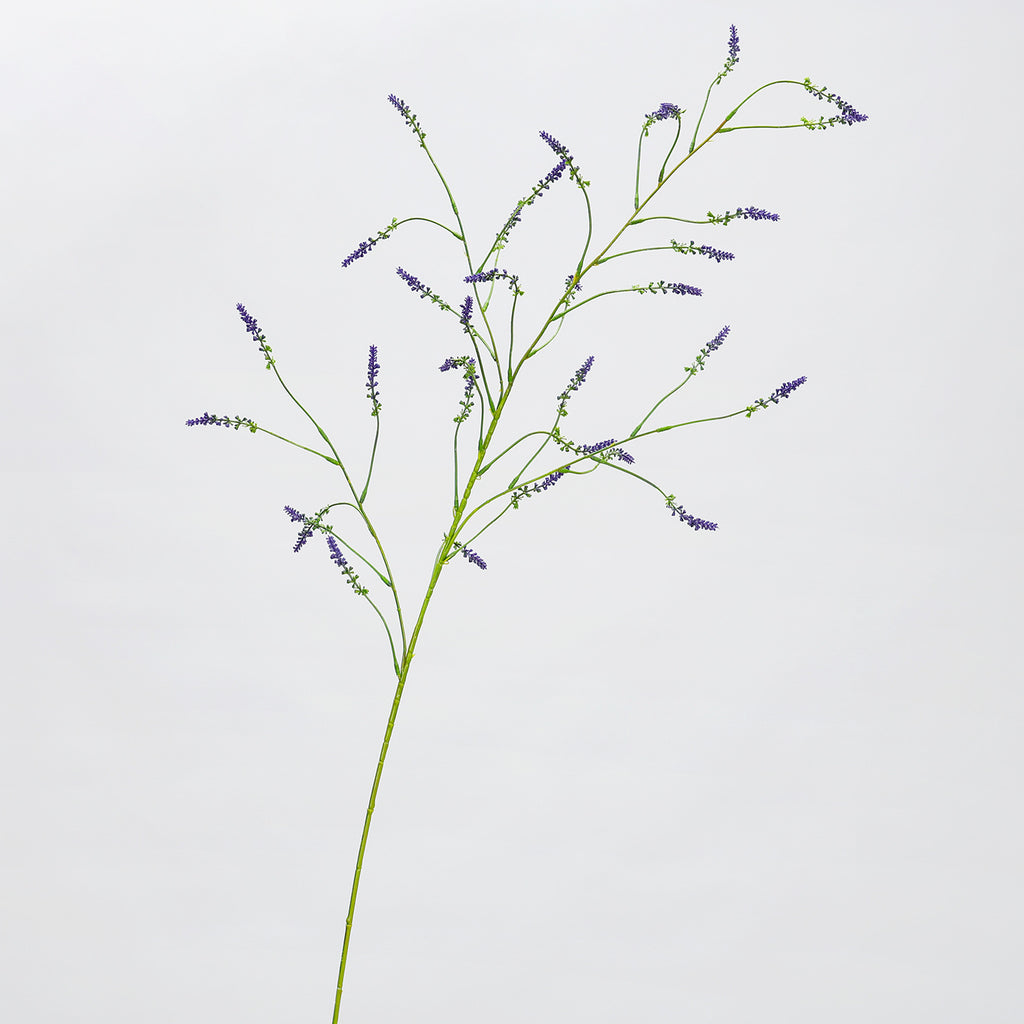Tige unique de fleur artificielle en plastique, lavande et renouée, 123 cm, décoration intérieure et événementielle