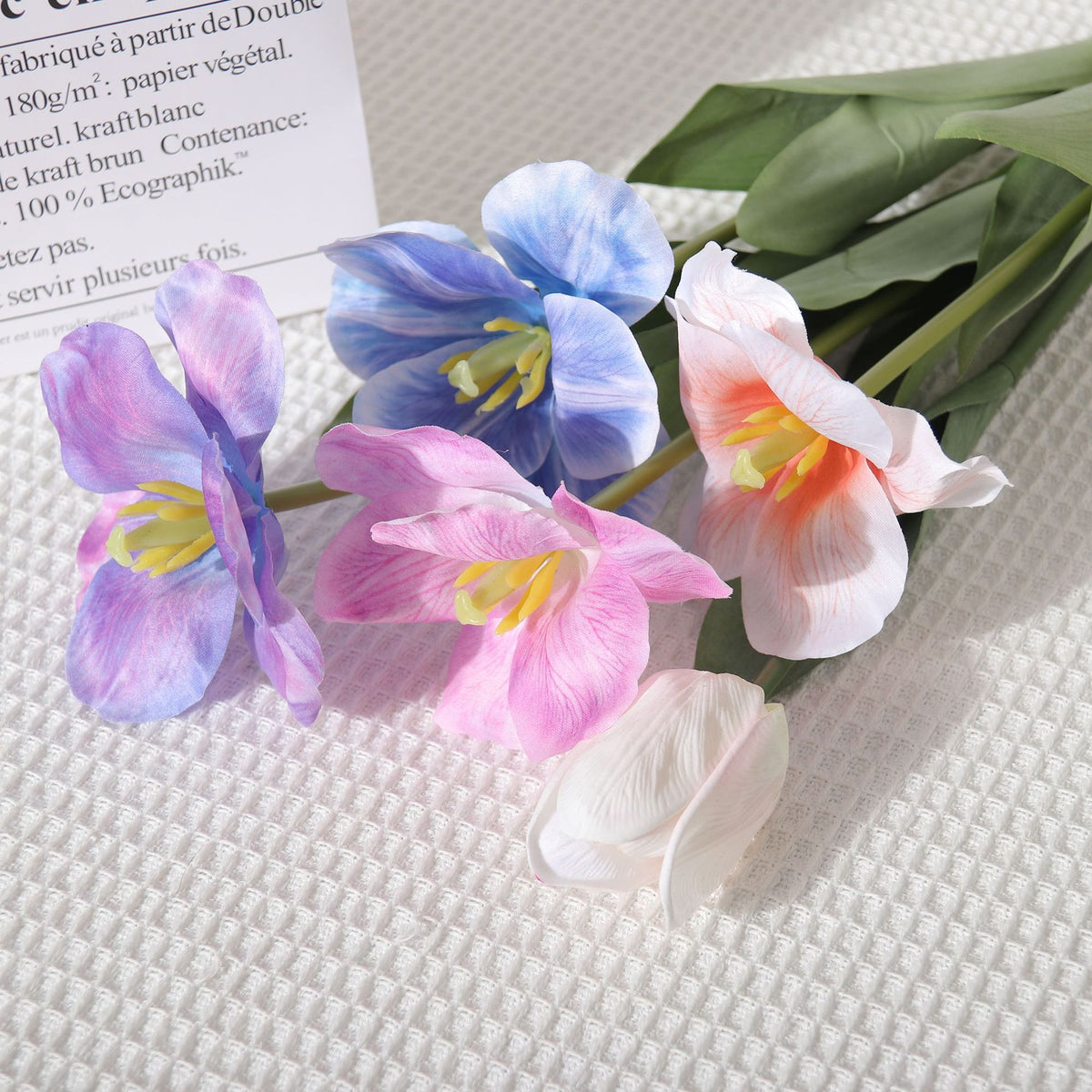Tulipe artificielle en PU, tige unique, 65 cm de haut, idéale pour les mariages et la décoration intérieure