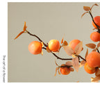 Branche artificielle de kakis d'automne, décoration d'intérieur, 66 cm, style rétro, pour maison, hôtels et vitrines