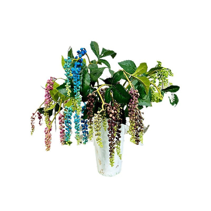 Plante Artificielle en Latex, Tige Unique avec 6 Fruits, 82 cm, Décoration Élégante pour Mariage, Maison ou Espace Commercial