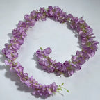Guirlande de glycine artificielle en tissu soyeux, 150 cm de long, 168 fleurs, pour mariage, décoration intérieure et extérieure
