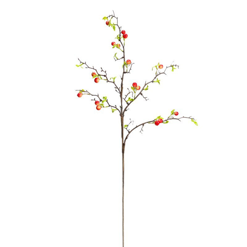 Branche artificielle de baies décoratives, 100 cm, 17 fruits, pour mariage, intérieur, vitrine