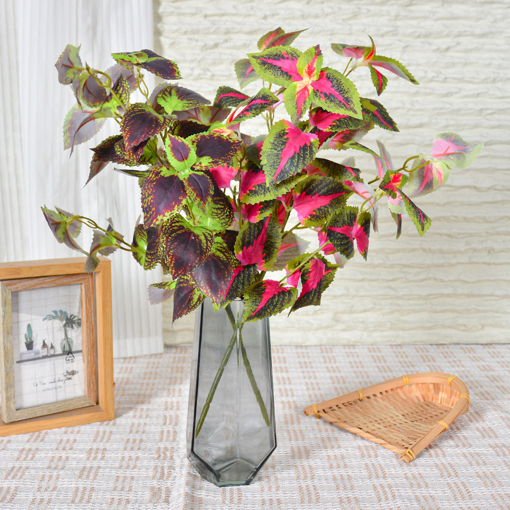 Plante Artificielle Feuillage Coleus, 45 cm, Décoration Intérieure, Style Champêtre et Élégant