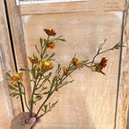 Fleur artificielle Marguerite, tige unique avec 9 fleurs, 84 cm, style rétro, polyester soyeux, décoration intérieure