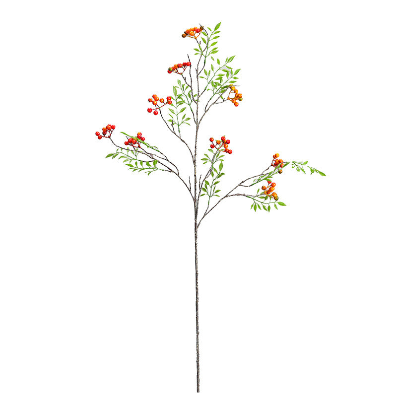 Branche de faux Coriaria avec feuilles et fruits, décoration florale pour intérieur, 98 cm