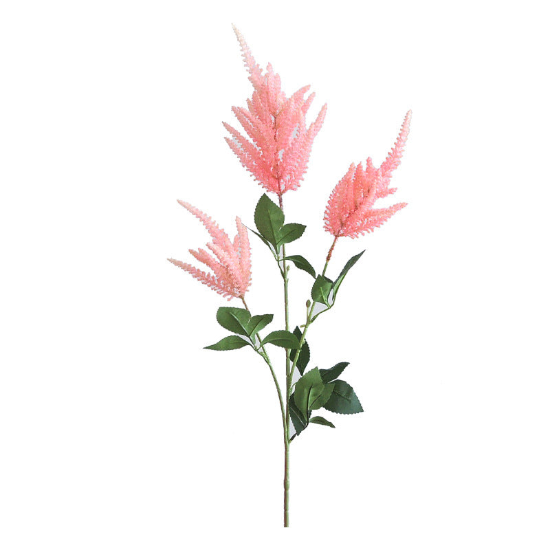 Fleur artificielle Astilbe, tige unique avec 3 fleurs, 103 cm, décoration intérieure élégante