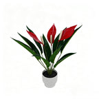 Anthurium artificiel, bouquet de 12 fleurs, 42,5 cm, plastique PE/PVC, décoration intérieure, mariage, événements