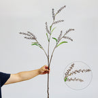 Branche artificielle sel et poivre, 110 cm, décoration intérieure élégante, mariage et événements