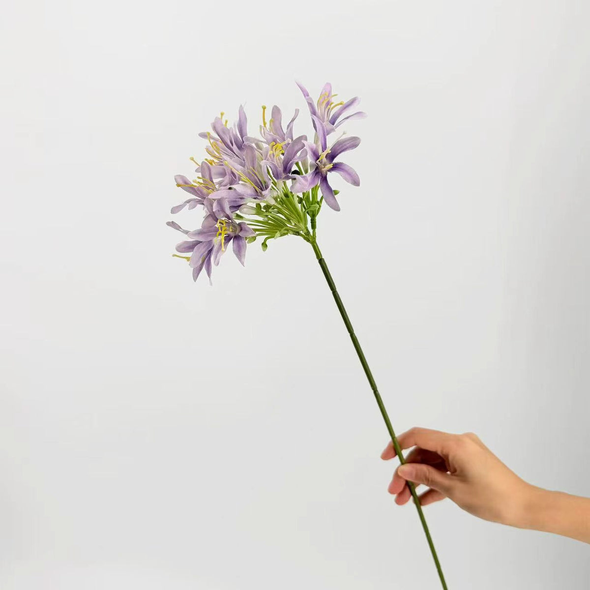 Fleur artificielle d'agapanthe, tige unique, 60 cm, décoration intérieure élégante