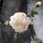 Magnifique pivoine artificielle en soie, bouquet élégant de 62 cm pour mariage, décoration de table et intérieur, style bohème chic