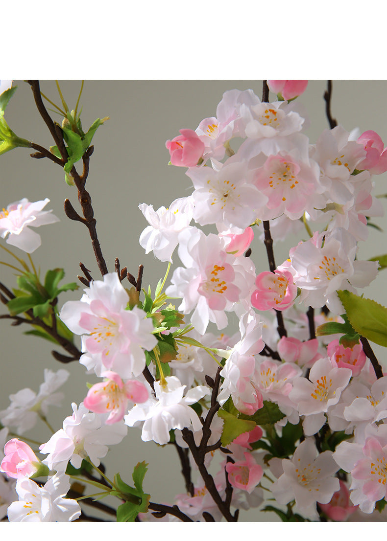 Fleur artificielle en soie synthétique, cerisier du Japon 'Sakura', tige unique avec 25 fleurs, 92 cm, décoration intérieure élégante