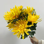 Bouquet de Chrysanthèmes Artificiels, 52 cm, Décoration Élégante pour Mariage et Fêtes