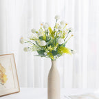 Fleurs artificielles pissenlit et hortensia, bouquet de 8 têtes, 36 cm, décoration intérieure et extérieure, mariage, événements, sans entretien