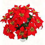 Bouquet de 12 fleurs artificielles Poinsettia, 50 cm, idéal pour mariages et décorations de Noël