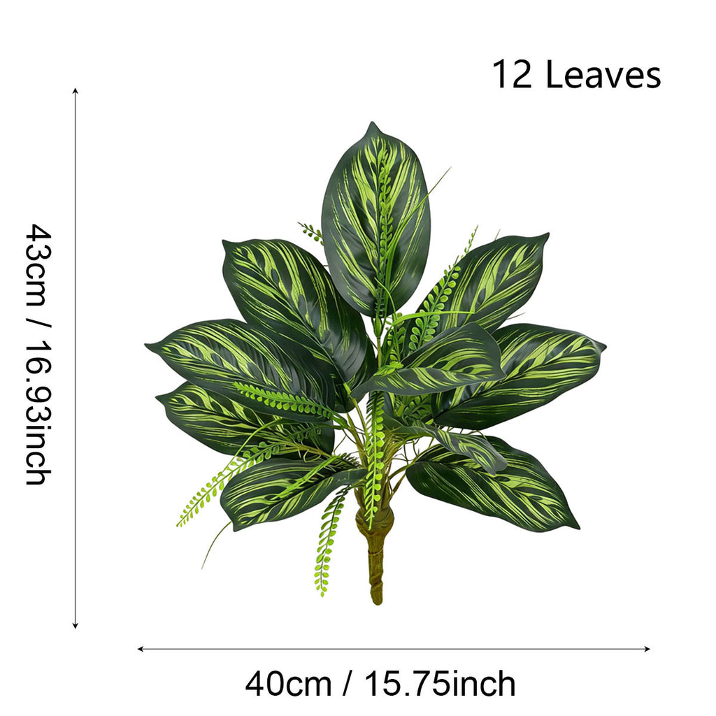 Plante artificielle en pot, feuilles de Caladium, 43 cm, décoration intérieure élégante