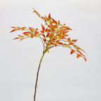 Branche de Nandina Simulée, 110 cm, Tissu Velours, Décoration Intérieure Élégante