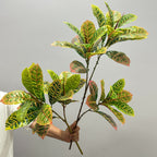 Plante Artificielle Croton, 64 cm, Décoration Intérieure et Extérieure, Style Nordique et Champêtre