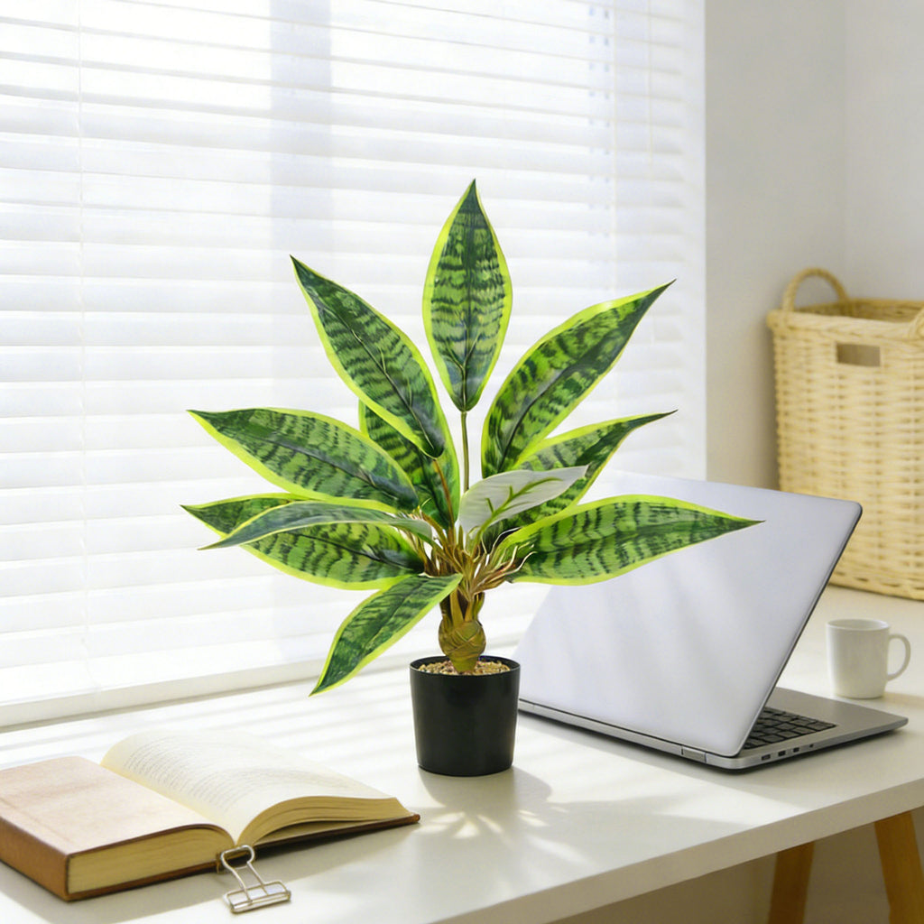 Plante Artificielle Sansevieria, 40 cm, Décoration Intérieure et Extérieure, Style Moderne Nordique