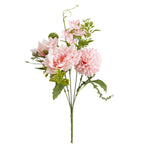 Bouquet de roses et chrysanthèmes artificiels 28 cm, décoration élégante pour mariage, maison ou café, style champêtre et bohème