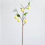 Branche décorative en mousse avec poires en faux fruits, 98 cm, décoration d'intérieur élégante, pour maison, hôtel ou mariage