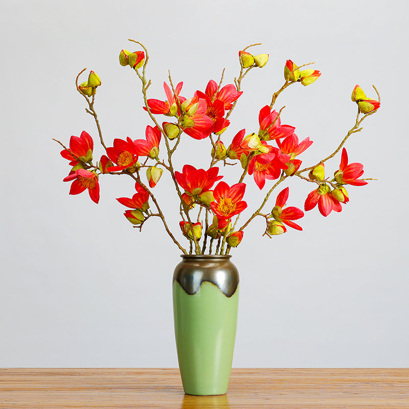Fleur artificielle de cotonnier, tige unique de 90 cm, 11 têtes, décoration intérieure, style rustique