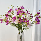 Bouquet de 8 Cosmos en Soie Artificielle, 68 cm - Décoration de Mariage, Maison ou Événement, Style Champêtre et Bohème