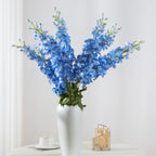 Fleur artificielle Delphinium, 115 cm, style moderne, tissu en polyester, idéal pour mariages et décoration intérieure