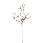Branche décorative en mousse avec fruits de Sapium, tige unique de 62 cm, 23 fruits, style rétro et élégant