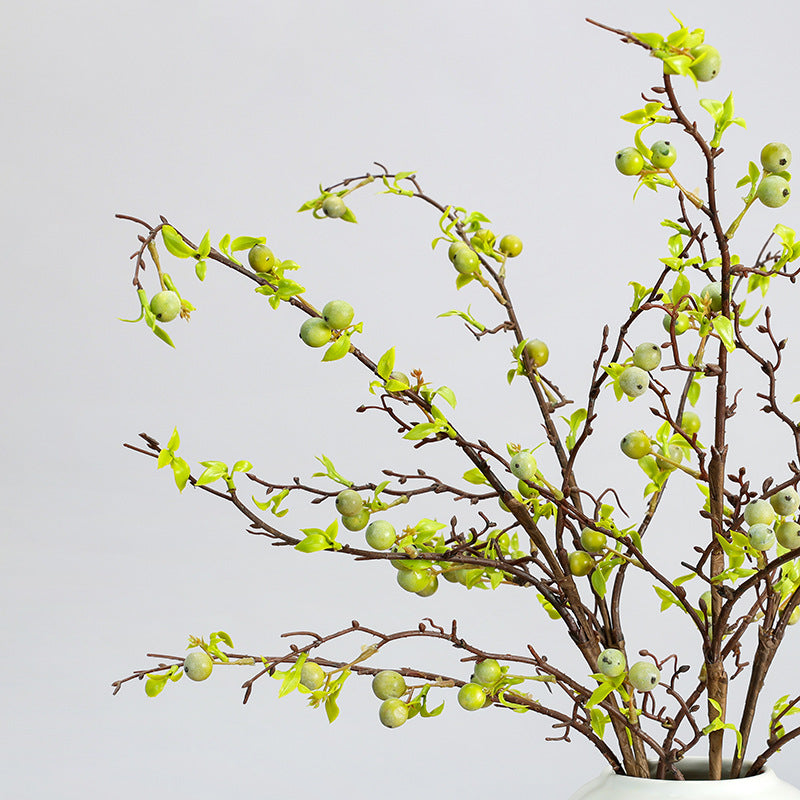 Branche artificielle de baies décoratives, 100 cm, 17 fruits, pour mariage, intérieur, vitrine