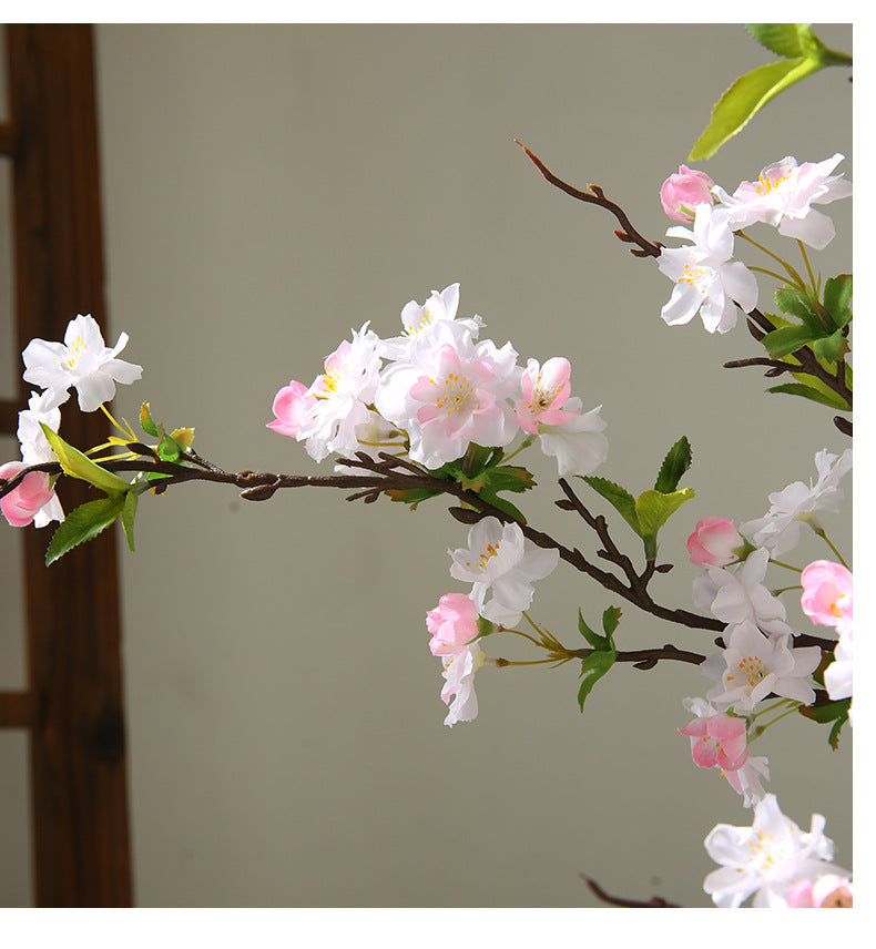 Fleur artificielle en soie synthétique, cerisier du Japon 'Sakura', tige unique avec 25 fleurs, 92 cm, décoration intérieure élégante