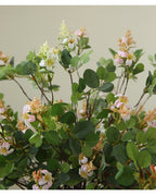 Fleur artificielle Clematis, tige unique avec 3 fleurs en tissu soyeux 52cm, décoration d'intérieur style champêtre