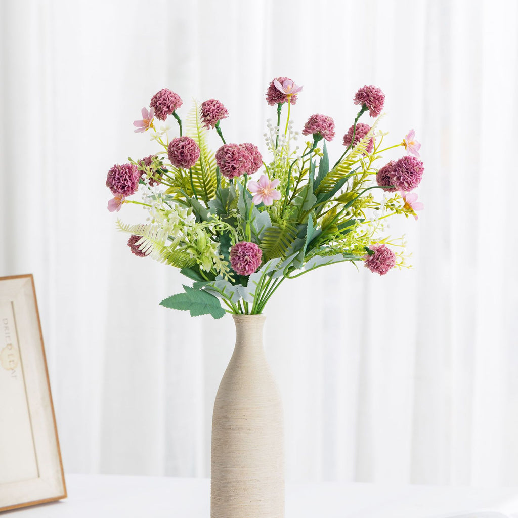 Fleurs artificielles pissenlit et hortensia, bouquet de 8 têtes, 36 cm, décoration intérieure et extérieure, mariage, événements, sans entretien