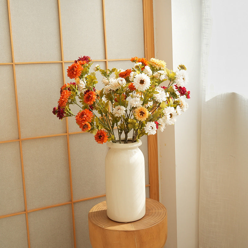 Bouquet de marguerites artificielles en soie, 54 cm, 8 fleurs, décoration intérieure, ambiance élégante et sans entretien