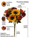 Bouquet de tournesols artificiels, 6 fleurs, 32 cm, décoration intérieure, mariage, ins moderne