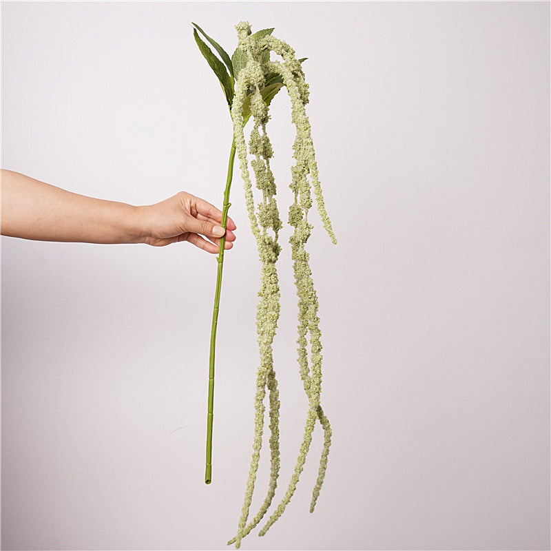 Guirlande florale artificielle en mousse, 125 cm, amarante queue-de-renard et larmes d'amour, décoration intérieur extérieur, mariage, événement, pas d'entretien