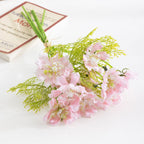 Bouquet de 10 fleurs artificielles cosmos et marguerites, 37 cm, décoration élégante pour mariage et intérieur