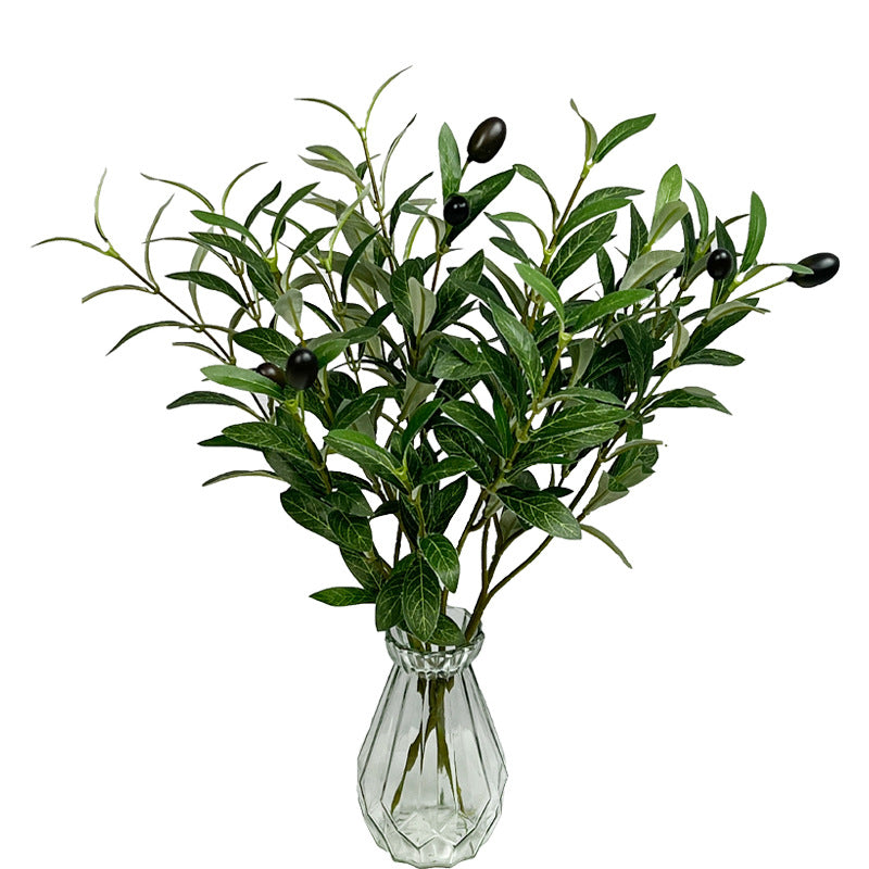 Feuilles d'olivier artificielles, décoration végétale réaliste, brins d'olivier 49 cm, 72 feuilles par paquet, style provençal, pour mariage, intérieur, boutique