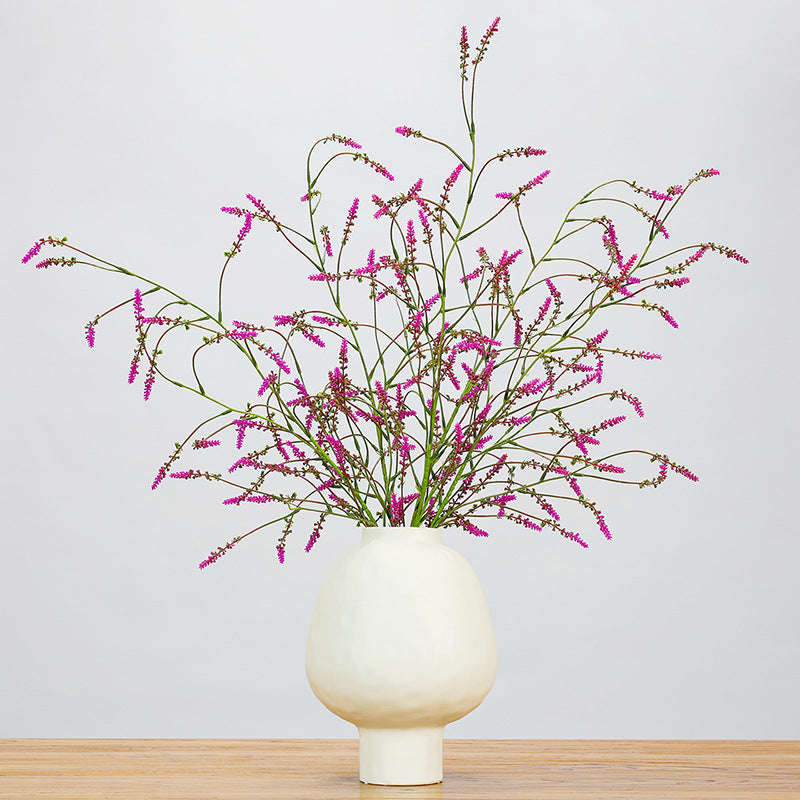 Tige unique de fleur artificielle en plastique, lavande et renouée, 123 cm, décoration intérieure et événementielle