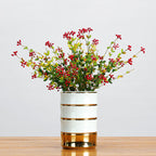 Bouquet de baies artificielles, 6 tiges avec 18 baies (50 cm), décoration intérieure style champêtre
