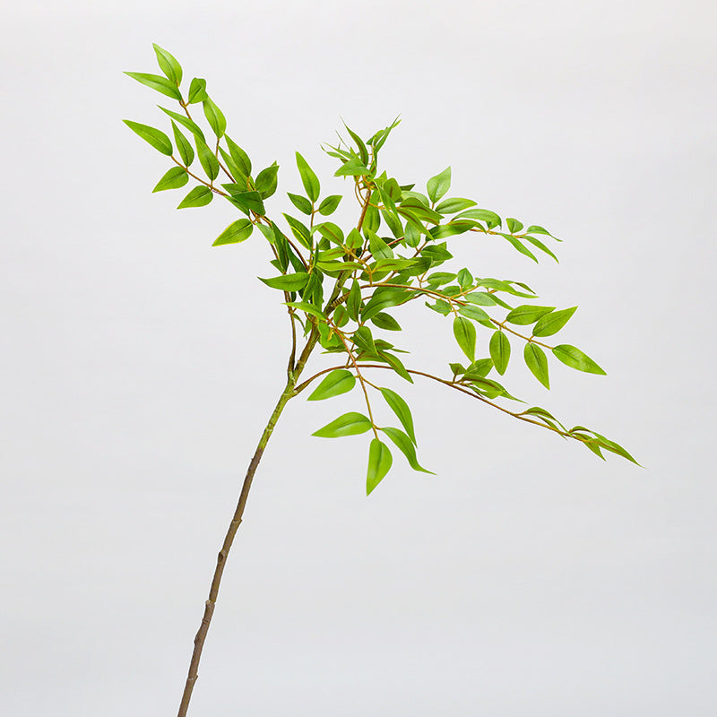 Branche de Nandina Simulée, 110 cm, Tissu Velours, Décoration Intérieure Élégante